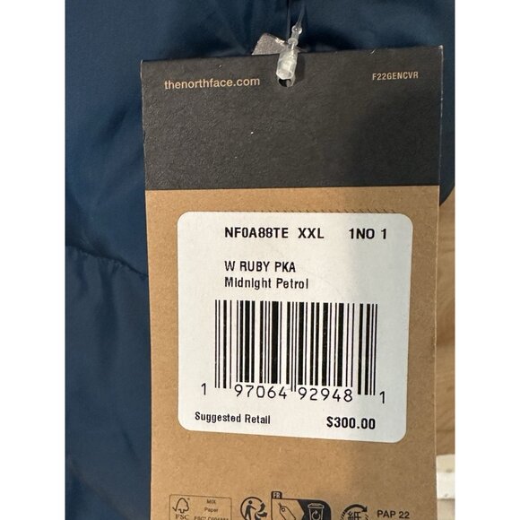 NWT The North Face Ruby Down Parka Womens XXL Water Repel 600 Fill Hooded $300 - Picture 8 of 16